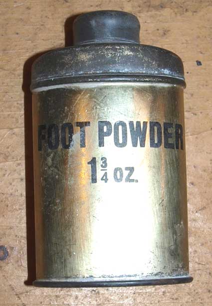 Footpowder tin 2oz or 1&3/4 oz -plated