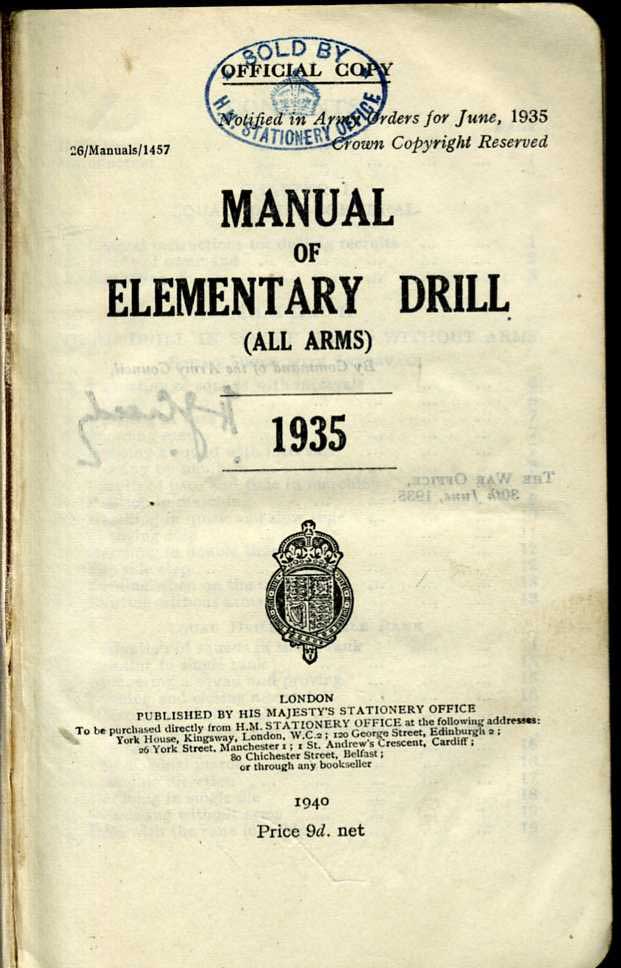 Manual of Elementary Drill 1935-1940 edition