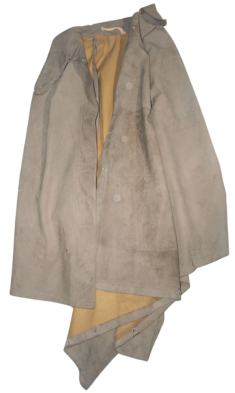 Scarce 1940 dated rubberised brown Groundsheet Cape £325