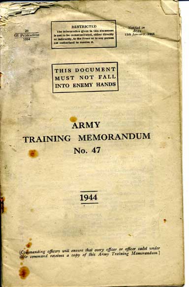 Army Training memorandum No47 1944