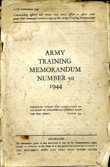 Army Training memorandum No 50 1944