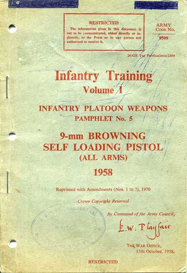 Vol 1 Pam No5 9mm Browning Pistol 1958