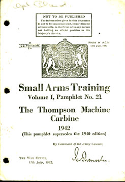 Small Arms Training No21- Thompson SMG 1942