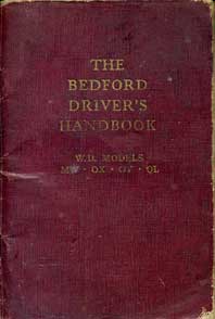 Bedford Drivers Handbook for WD Models MW,OX,OY,QL £35