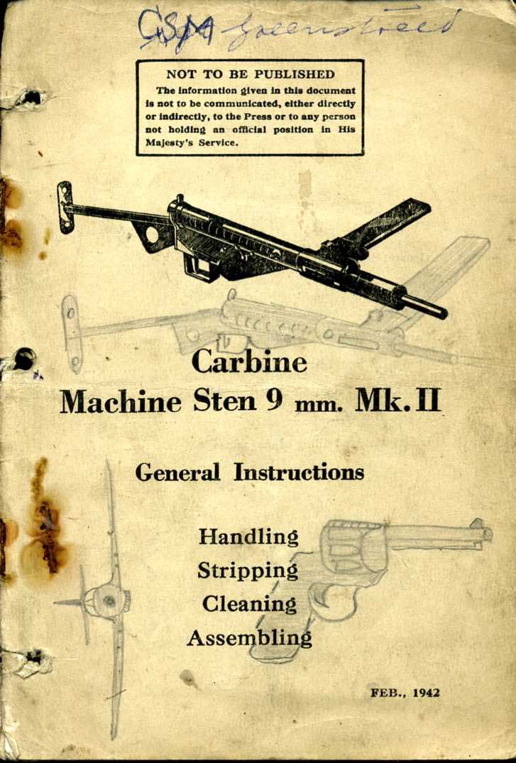 Carbine Machine Sten 9mm MkII 1942