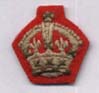 Scarlet backed officers crown
