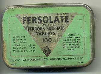 Fersolate tin for Ferrous Sulphate Tablets