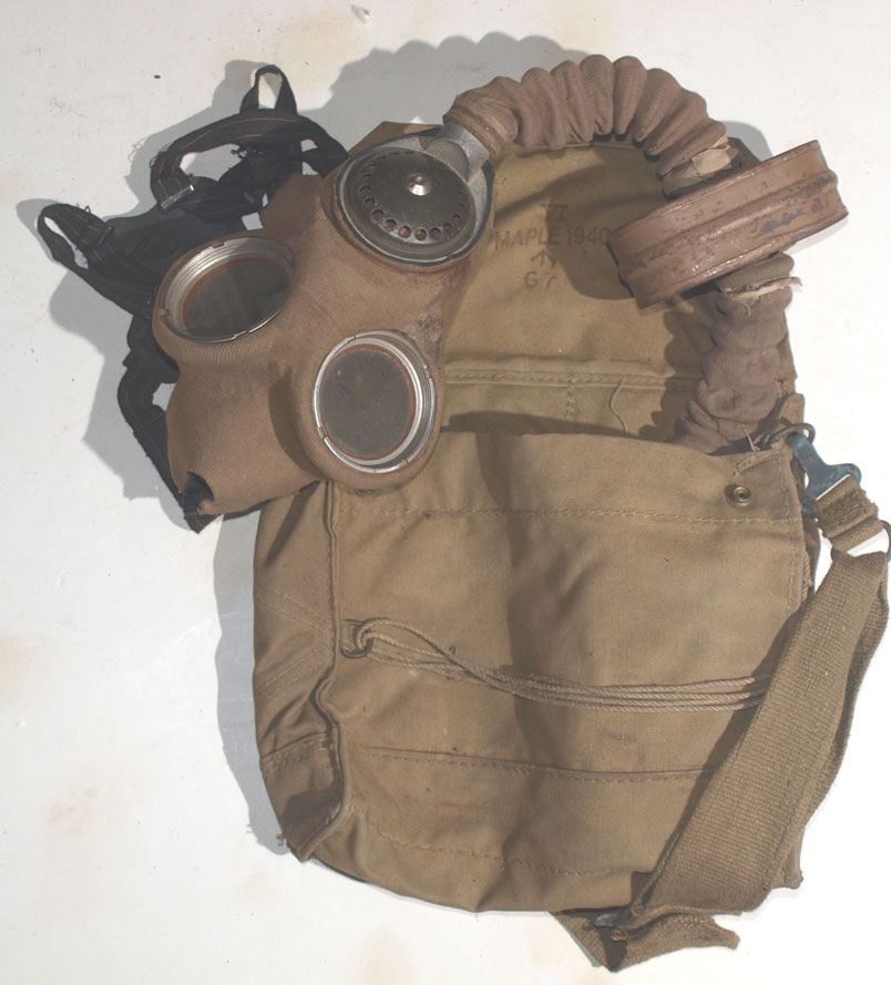 Scarce 1938 gasmask with second filter £350