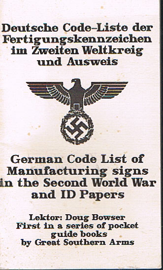 German Code List of Manufacturing signs in the Second World War and ID Papers