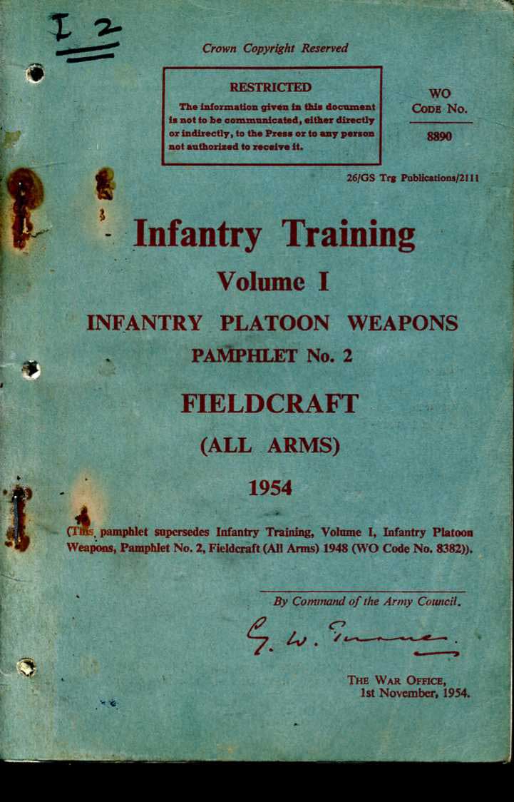 Fieldcraft; InfantryTraining Pamphlet No2 1954