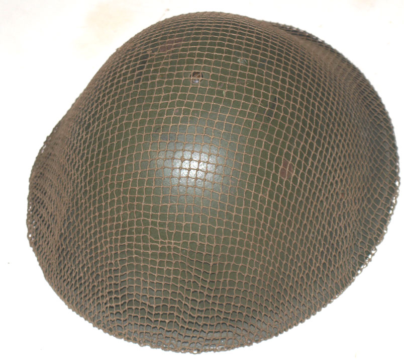 Scarce 1944 British Mk3 'Turtleshell' Helmet with cam net £250