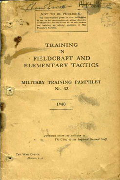 MTP No33 Training in Fieldcraft and Elementary Tactics 1940
