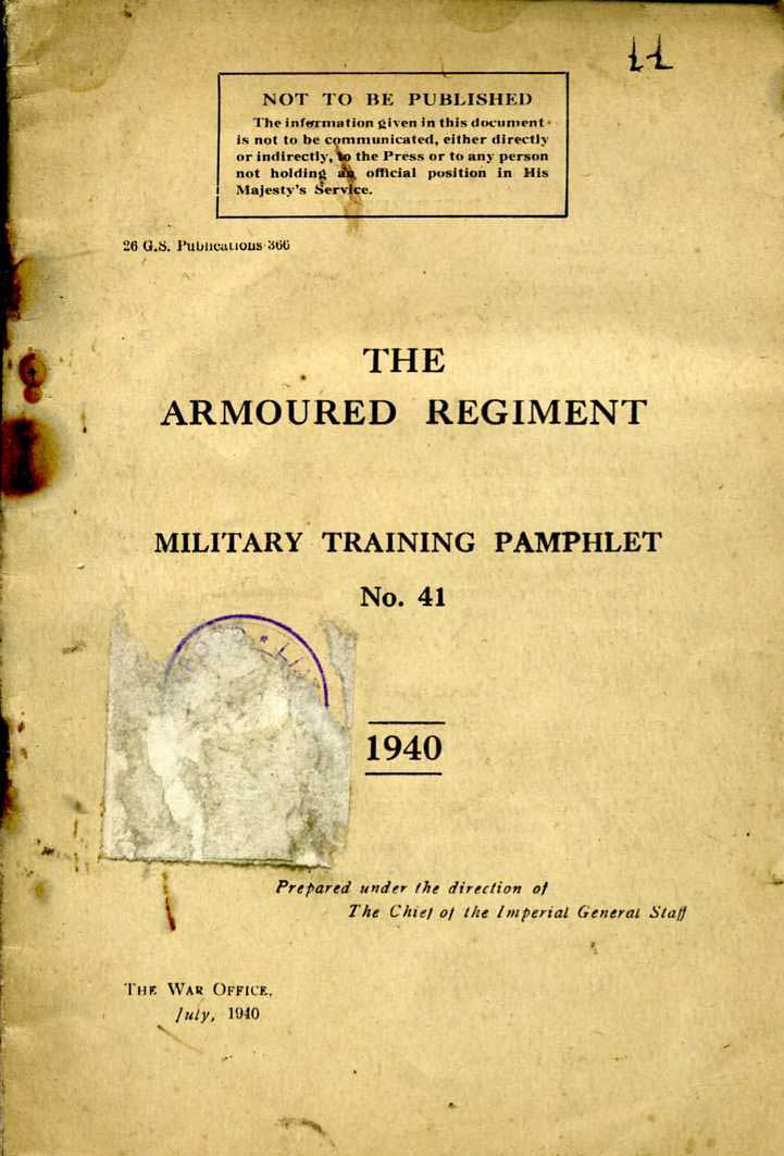 MTP No41 The Armoured Regiment 1940