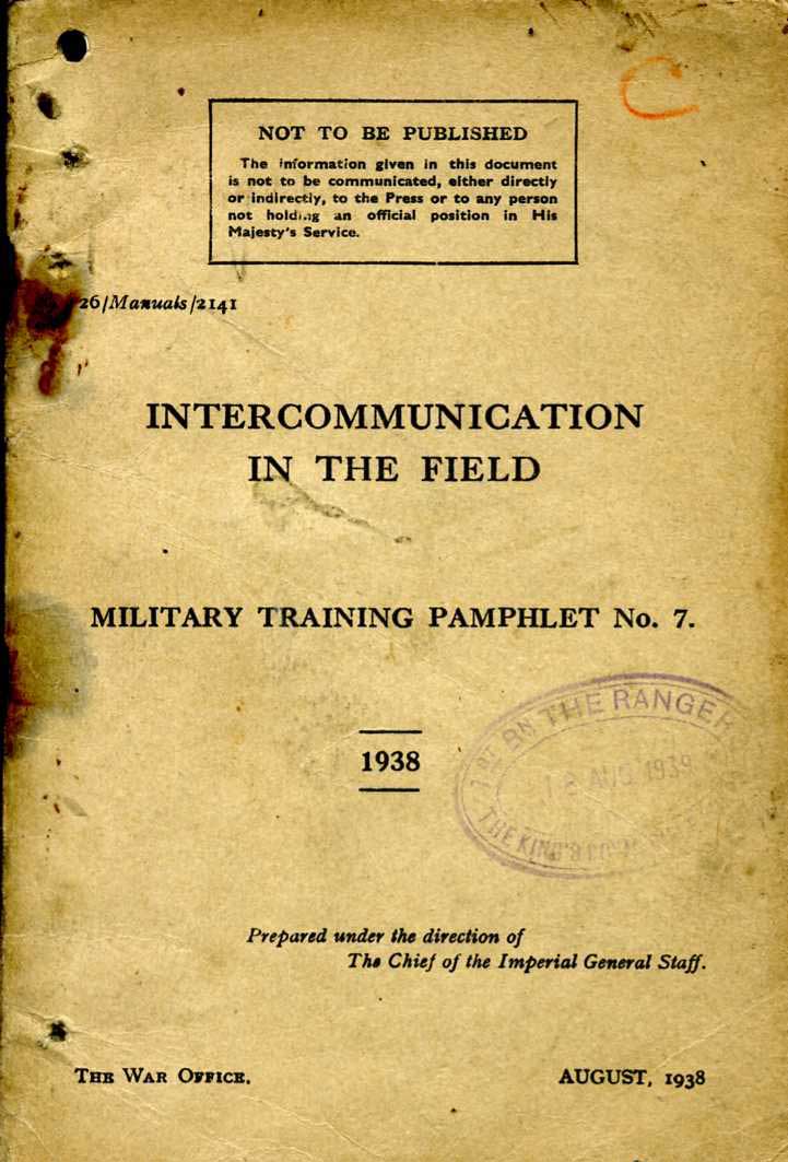 MTP No7 1938 Intercommunication in the Field