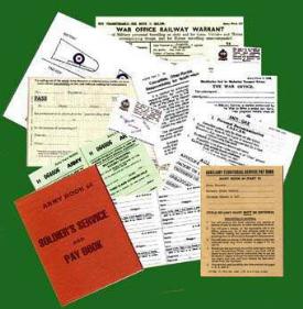 Personal Documents set 1 for ATS personnel-Repro. Includes AB64