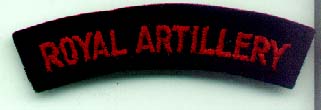 Royal Artillery Shoulder Title-genuine