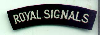 Royal Signals Shoulder Title-Genuine