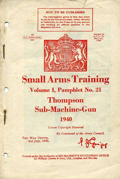 Small Arms Training No21- Thompson SMG 1940