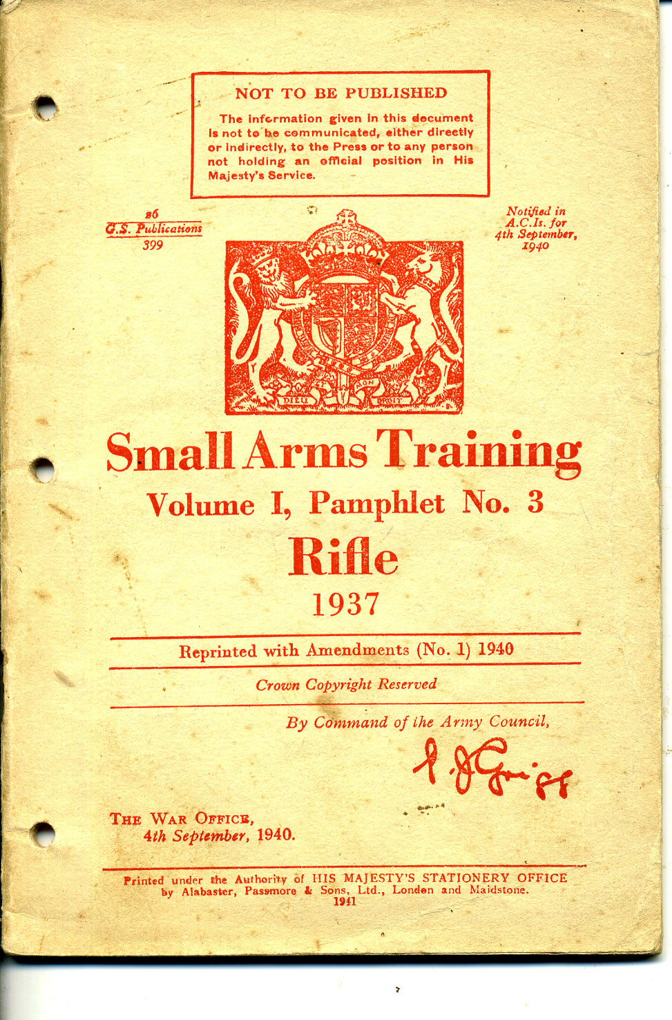 Small Arms Training No3- Rifle