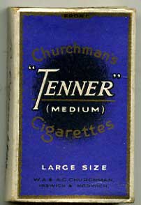 Churchmans 'Tenner' empty Cigarette packet