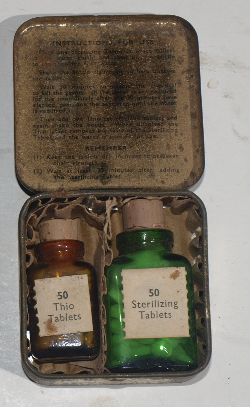 Very scarce early/mid war water sterilsing kit corked £85