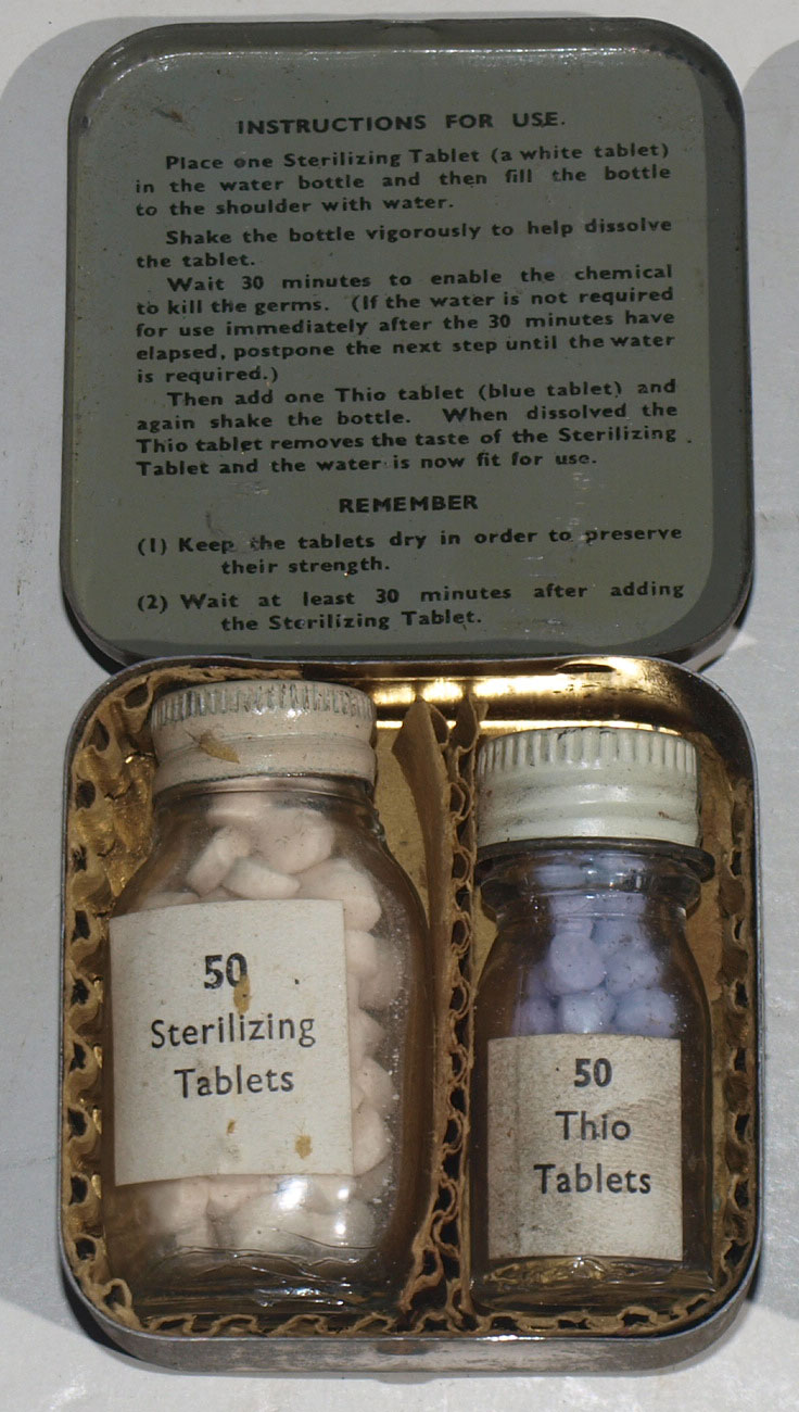 Scarce mid/late war water sterilising kit capped £75