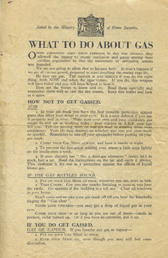 What to do about Gas; MoHS leaflet-genuine WW2